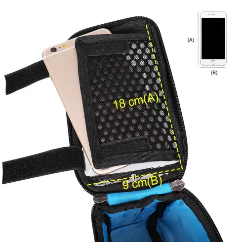 Wozinsky Σακίδιο Ποδηλάτου και Θήκη Τηλεφώνου - Bike Front Storage Bag and Phone Case 1L - Μαύρο #2