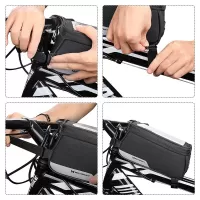 Wozinsky Σακίδιο Ποδηλάτου και Θήκη Τηλεφώνου - Bike Front Storage Bag and Phone Case 1L - Μαύρο #5
