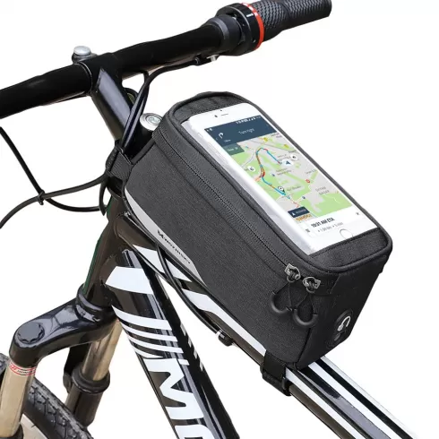 Wozinsky Σακίδιο Ποδηλάτου και Θήκη Τηλεφώνου - Bike Front Storage Bag and Phone Case 1L - Μαύρο