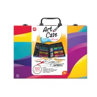 AS Κασετίνα ζωγραφικής ξύλινη Deluxe Rainbow με 100 αξεσουάρ για 3+ χρονών (1038-82050)