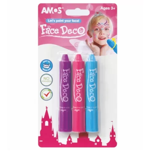 AMOS Αποκριάτικο μακιγιάζ Face deco 3 τεμαχίων girls FD5B3G