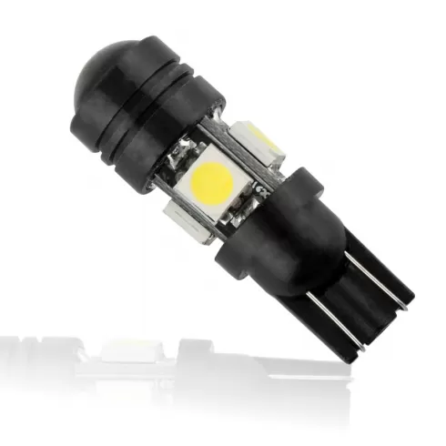 T10 LED W5W 12V Projector Lens1 κόκκινο OEM 1τεμ #1