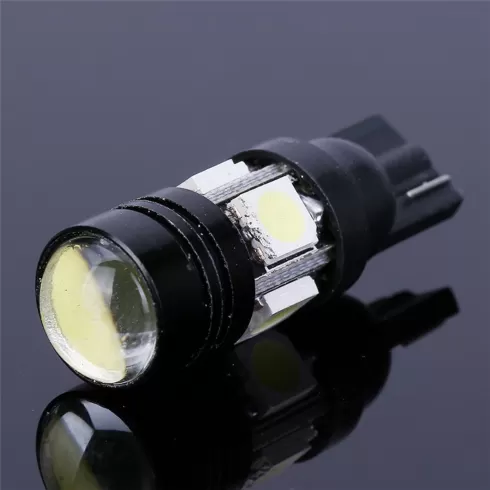 T10 LED W5W 12V Projector Lens1 κόκκινο OEM 1τεμ #4