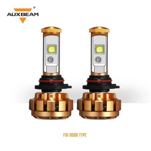 AUXBEAM (2pcs/set) 9006 F-16 Series LED Headlight Bulbs - 6000K 6000LM