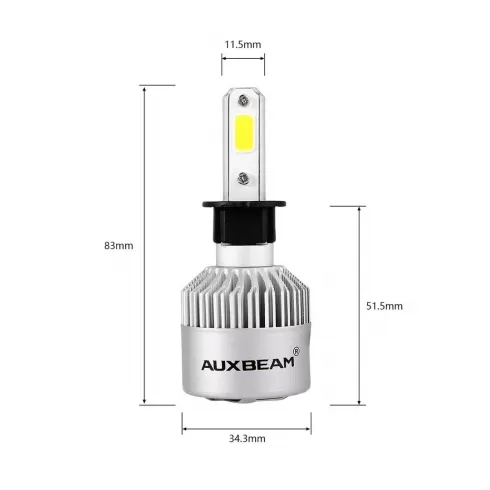 AUXBEAM (2pcs/set) H3 S2 Series LED Headlight Bulbs - 6500K 8000LM #4
