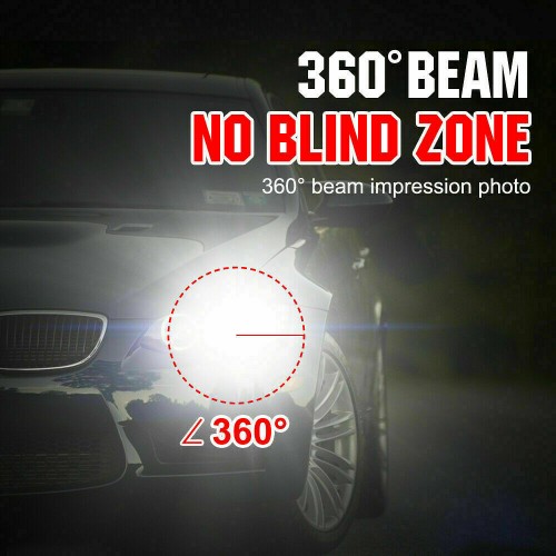 OEM H4 9003 LED Headlight Bulbs Conversion Kit High Low Beam 6000K White 2x (Z3117)