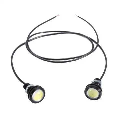 Eagle Eye Στρογγυλά αδιάβροχα φώτα ημέρας αυτοκινήτου led Universal 12V 9W 2τμχ πράσινο χρώμα