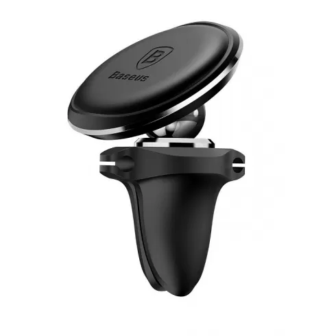 Baseus Magnetic Air Vent Car Mount with Cable Clip Holder black (SUGX020001)
