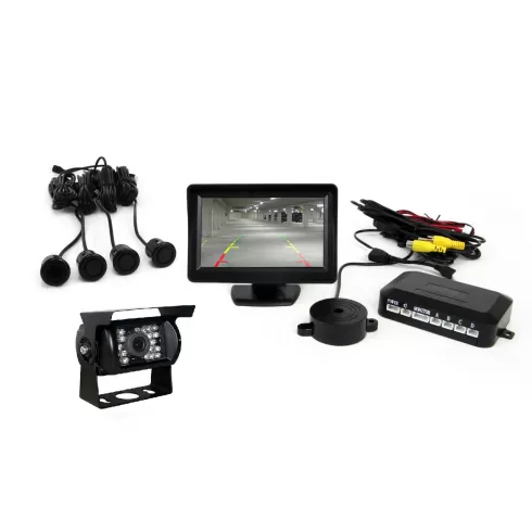 Parking Sensor and monitor and camera  (Αισθητήρες Παρκαρίσματος μαύροι με οθόνη και κάμερα) για φορτηγό 24V pz609 OEM