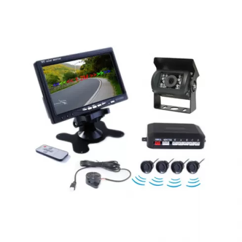 Parking Sensor & monitor & camera  24v (Αισθητήρες Παρκαρίσματος μαύροι με οθόνη και κάμερα) για φορτηγό pz4047 OEM