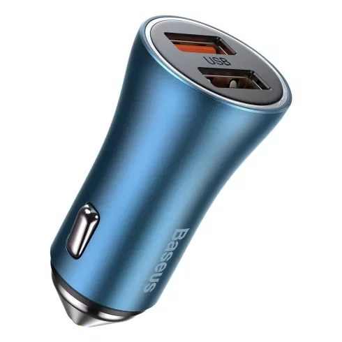 Baseus Golden Contactor Pro φορτιστής αυτοκινήτου - car charger, 2x USB, QC SCP, 40W (Μπλε) CCJD-A03
