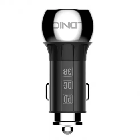 LDNIO Car charger C1, USB + USB-C, PD + QC 3.0, 36W (black) #4