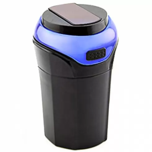 OEM N12D LED Φωτιζόμενο Φορητό Σταχτοδοχείο - Τασάκι Ποτηροθήκης Αυτοκινήτου με Αποσπώμενο Αναπτήρα Μπλε