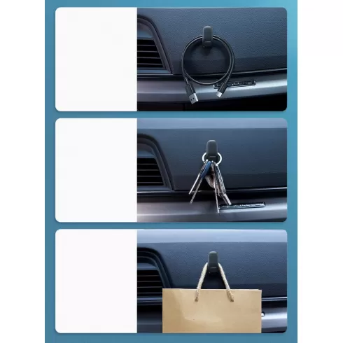 Ugreen 4x  γάντζος στήριξης με αυτοκόλλητη ταινία για το αυτοκίνητο και το σπίτι - Μαύρο (LP252 80199) #2