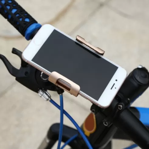 Aluminum Alloy Bicycle Motorcycle Mobile Phone Bracket  GOLD #2