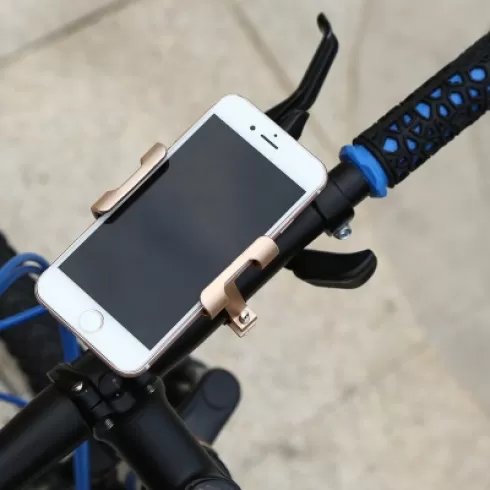 Aluminum Alloy Bicycle Motorcycle Mobile Phone Bracket  GOLD #3