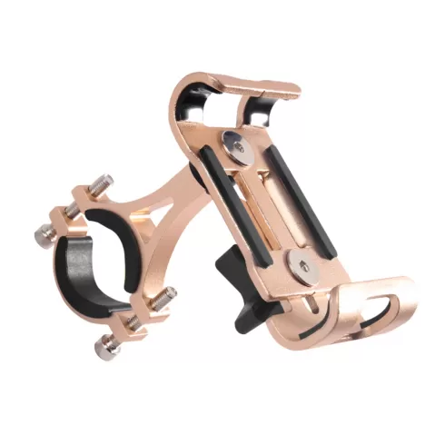 Aluminum Alloy Bicycle Motorcycle Mobile Phone Bracket  rotate GOLD