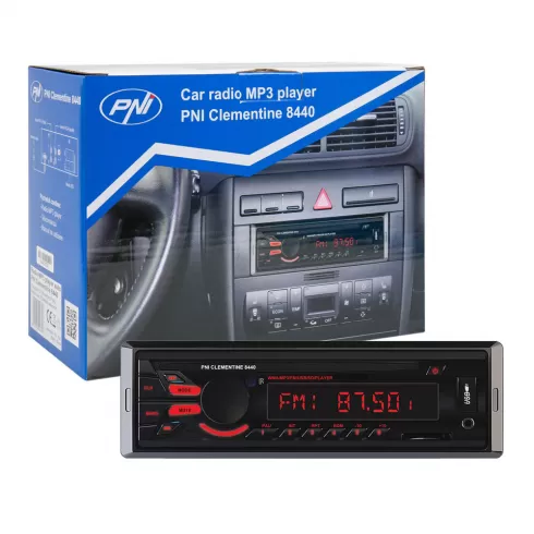 Ραδιόφωνο αυτοκινήτου MP3 player PNI Clementine 8440, 4x45w, 12V, 1 DIN, με SD, USB, AUX, RCA