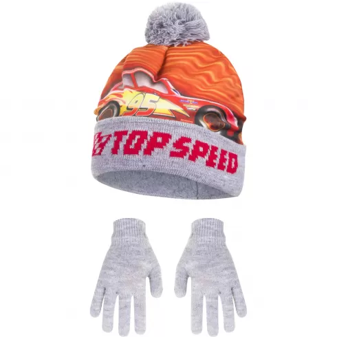 Σετ σκούφος και γάντια Cars Νο52 - ΓΚΡΙ