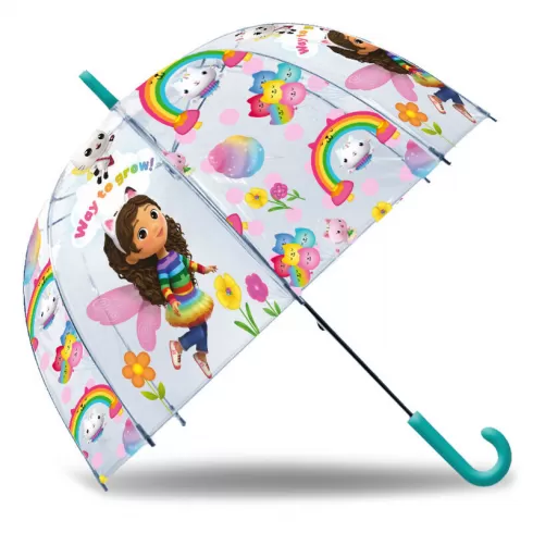 Παιδική ομπρέλα Gabby's Dollhouse Υ69cm Φ72cm GD00018 τιρκουάζ