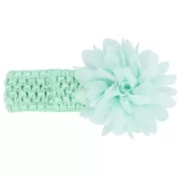 Βρεφική κορδέλα Μέντα Charming Girl Child Flower Floral Shape Chiffon Knitting Elastic Headwear Headband