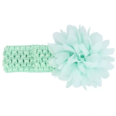 Βρεφική κορδέλα Μέντα Charming Girl Child Flower Floral Shape Chiffon Knitting Elastic Headwear Headband #2