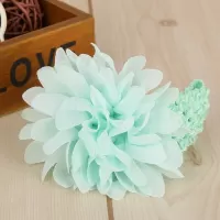 Βρεφική κορδέλα Μέντα Charming Girl Child Flower Floral Shape Chiffon Knitting Elastic Headwear Headband #5