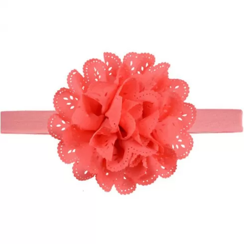 Βρεφική κορδέλα λουλούδι σομόν