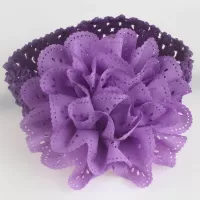 Βρεφική πλατιά κορδέλα λουλούδι μωβ #1