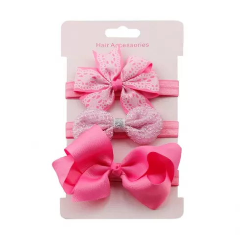 Κορδέλες σε αποχρώσεις του φούξια - ροζ 3τμχ 