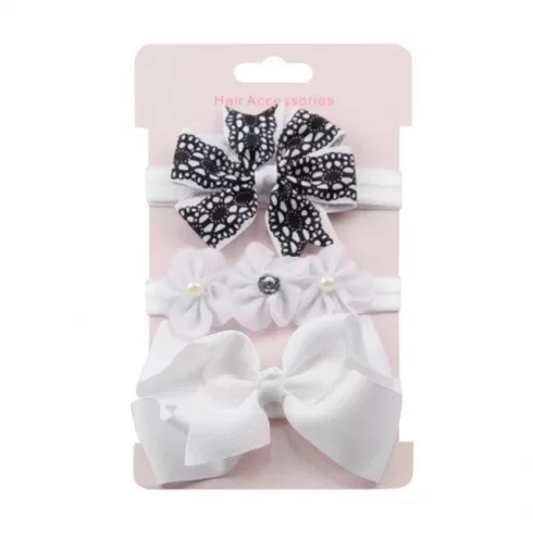 Κορδέλες σε αποχρώσεις του άσπρου 3τμχ 