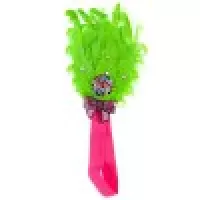 Βρεφική κορδέλα πράσινη με φούξια φιόγκο Stylish Feather Flower Diamond Stretchy Baby Girls Headband #2