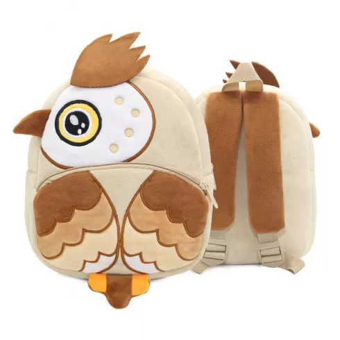 Kakoo Design Βρεφική Τσάντα Πλάτης owl brown KZ-319