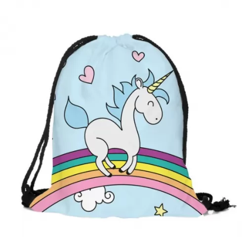 Παιδική Τσάντα Πλάτης σιελ unicorn AS19436