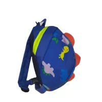 OEM Βρεφική Τσάντα Πλάτης δεινόσαυρος μπλε-πορτοκαλί με Λουρί Ασφαλείας #1
