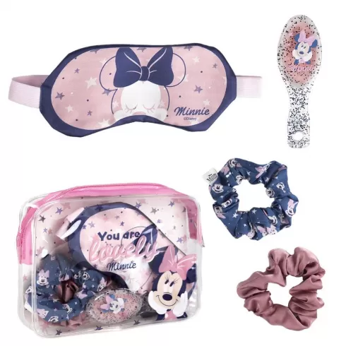 Σετ Αξεσουάρ Ομορφιάς μαλλιών και μάσκα ύπνου σε νεσεσέρ  Disney Minnie beauty accessories set