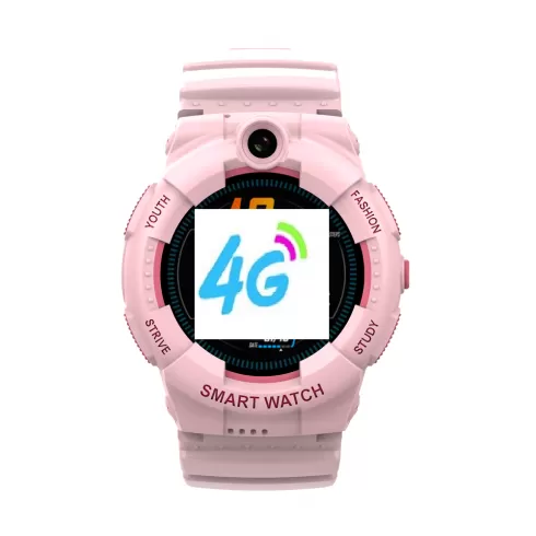 Wonlex KT25 Sports Style Round 4G WIFI Video Call GPS Smartwatch - ΡΟΖ