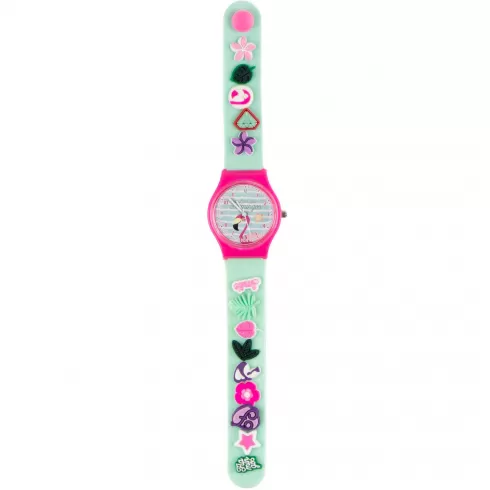 Kids Licensing Αναλογικό Ρολόι Χειρός με charms Flamingo KL10100