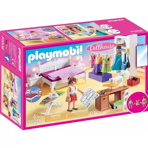 Playmobil Dollhouse Υπνοδωμάτιο με Ατελιέ ραπτικής 70208
