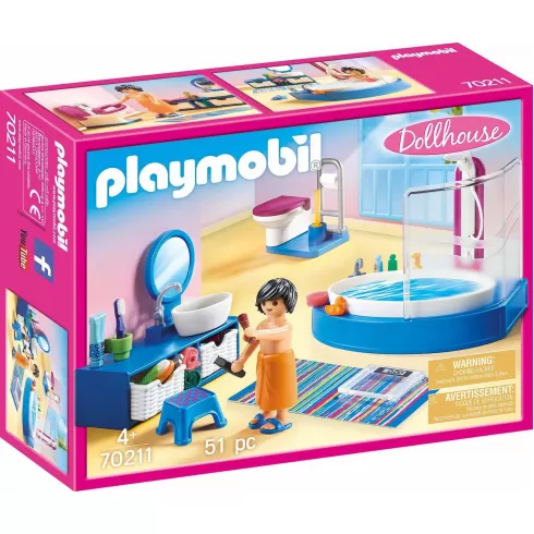 Playmobil Πολυτελές Λουτρό με Μπανιέρα 70211