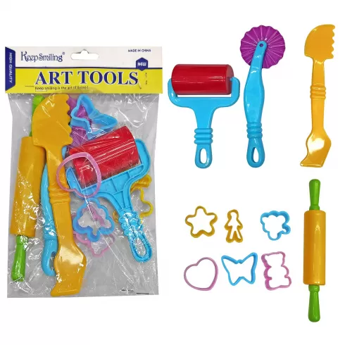 Καλούπια - εργαλεία πλαστελίνης - πηλού γίγας σετ=11 τεμ 18.5cm Justnote 703209