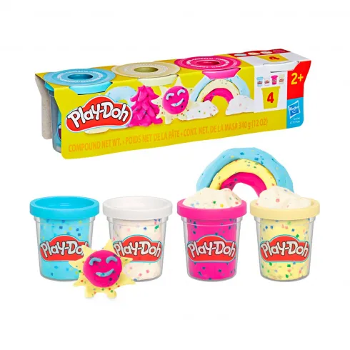 Hasbro Play-Doh Πλαστελίνη σετ κομφετί σε 4 χρώματα - G1736