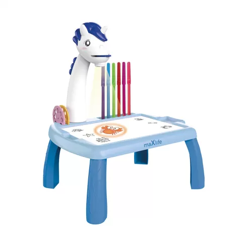 Maxlife MXDP-200 Προτζέκτορας ζωγραφικής για παιδιά με τραπέζι σχεδίασης - μπλε
