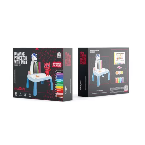 Maxlife MXDP-200 Προτζέκτορας ζωγραφικής για παιδιά με τραπέζι σχεδίασης - μπλε #1