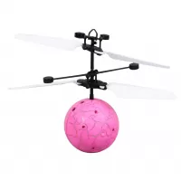 Παιχνίδι ελικόπτερο led ιπτάμενη μπάλα flying ball jm-888 ΡΟΖ