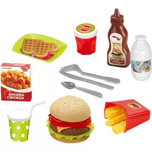 Παιδικο Σετ Φαγητου Toy fast food set for kids Jollylife JW JL-FDFF02
