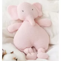 Kiokids Βαμβακερό Παιχνίδι "Cotton Friends" Ελεφαντάκι Ροζ 3426 #1