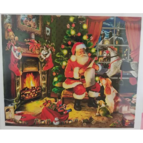 Χριστουγεννιάτικο μωσαϊκό με ψηφίδες τύπου διαμάντια Τζάκι 50 x 40 cm 9810