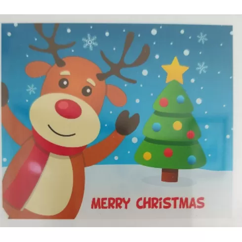 Χριστουγεννιάτικο μωσαϊκό με ψηφίδες τύπου διαμάντια Τάρανδος 50 x 40 cm 9812