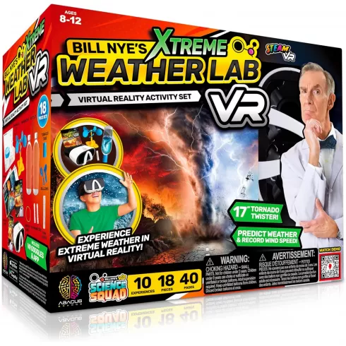 Abacus Brands Bill Nye’s Weather Kit Xtreme Weather Lab VR Επιστημονικό σετ εικονικής πραγματικότητας – Πλήρης Αγγλική Έκδοση – Περιλαμβάνει Γυαλιά VR